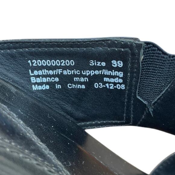 Dansko Black Ava Slide Sandals Elastic Wedge Heel Women's 39 EU / 8.5-9 US - Picture 6 of 7